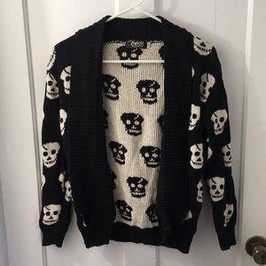 Hot Topic skull cardigan like new